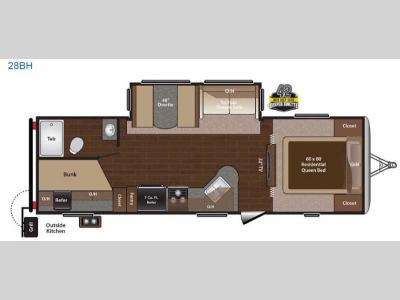 Floorplan - 2016 Keystone RV Sprinter Campfire Edition 28BH
