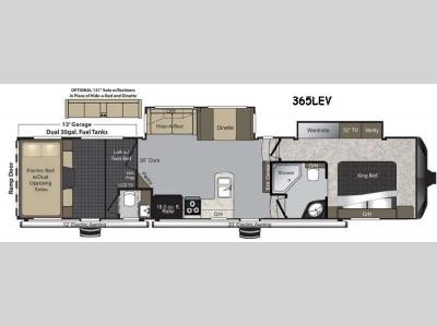 Floorplan - 2016 Keystone RV Raptor 365LEV