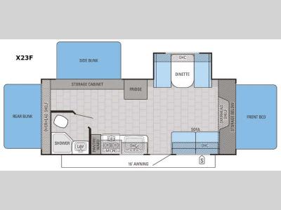 Floorplan - 2016 Jayco Jay Feather Ultra Lite X23F