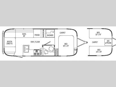 Floorplan - 2007 Airstream RV Safari 25 FB