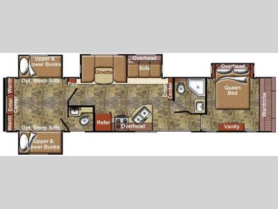 Floorplan - 2016 Gulf Stream RV Trailmaster 409 RBB