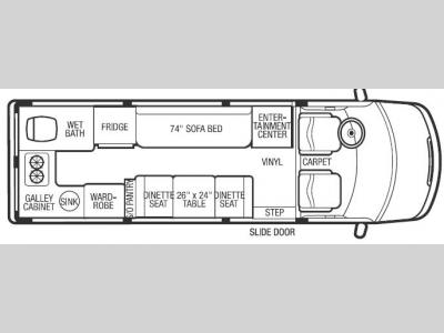 Floorplan - 2007 Airstream RV Interstate 22 DT