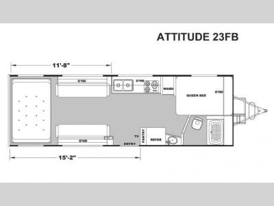 Floorplan - 2016 Eclipse Attitude Metal 23FB