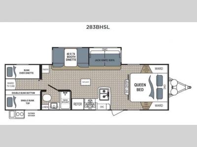 Floorplan - 2016 Dutchmen RV Kodiak Express 283BHSL