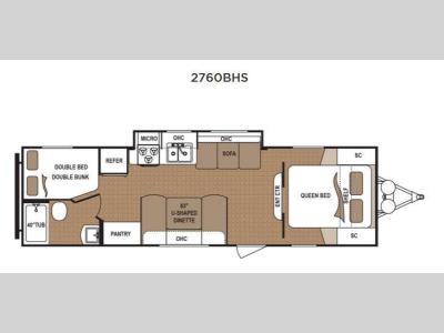 Floorplan - 2016 Dutchmen RV Aspen Trail 2760BHS
