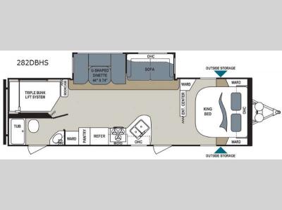 Floorplan - 2016 Dutchmen RV Aerolite 282DBHS