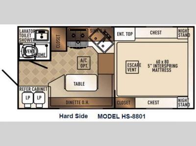 Floorplan - 2016 Palomino Backpack Edition HS 8801