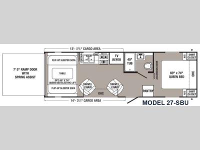 Floorplan - 2016 Palomino Puma Unleashed 27-SBU