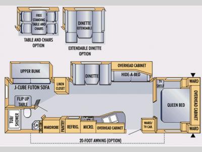 Floorplan - 2007 Jayco Eagle 314 BHDS