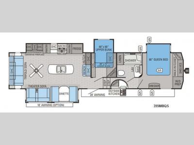 Floorplan - 2015 Jayco Eagle 355MBQS