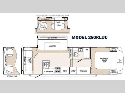 Floorplan - 2016 Palomino Sabre Silhouette 250RLUD