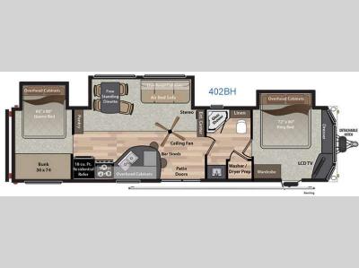 Floorplan - 2016 Keystone RV Residence 402BH