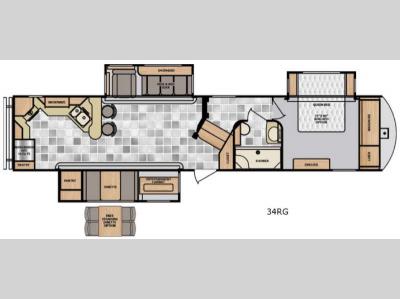 Floorplan - 2016 Winnebago Industries Towables Latitude 34RG