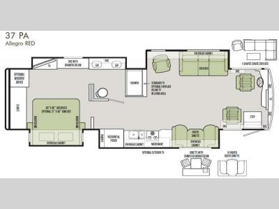 Floorplan - 2016 Tiffin Motorhomes Allegro RED 37 PA