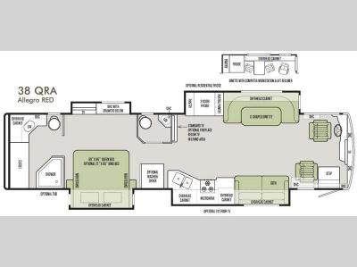 Floorplan - 2016 Tiffin Motorhomes Allegro RED 38 QRA