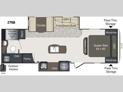 Floorplan - 2016 Keystone RV Laredo LHT 27RB