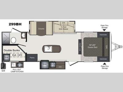 Floorplan - 2016 Keystone RV Laredo 299BH