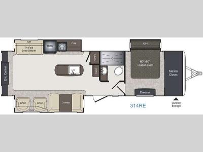 Floorplan - 2016 Keystone RV Laredo 314RE