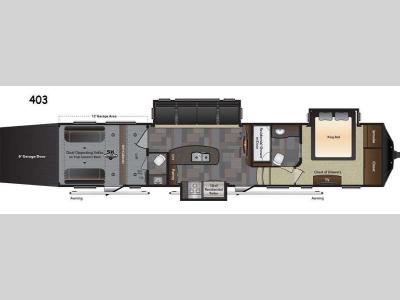 Floorplan - 2016 Keystone RV Fuzion 403 Chrome