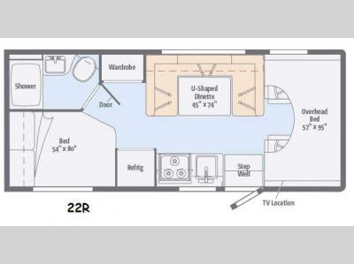 Floorplan - 2016 Itasca Spirit 22R
