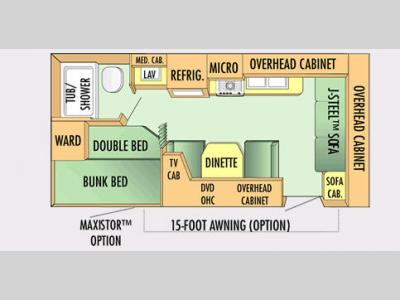 Floorplan - 2007 Jayco Jay Flight 20 BH