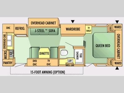 Floorplan - 2007 Jayco Jay Flight 25 RKS