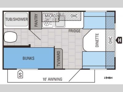 Floorplan - 2016 Jayco Jay Flight SLX 154BH