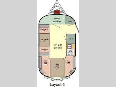 Floorplan - 2015 Scamp 16 Foot 16 Foot Layout 6