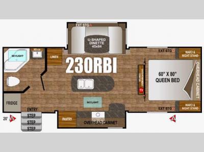 Floorplan - 2016 Outdoors RV Timber Ridge 230RBI