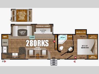 Floorplan - 2016 Outdoors RV Timber Ridge 280RKS