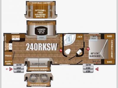 Floorplan - 2016 Outdoors RV Wind River 240RKSW