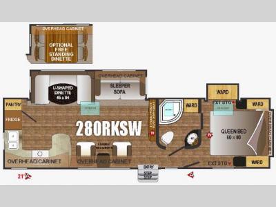 Floorplan - 2016 Outdoors RV Wind River 280RKSW