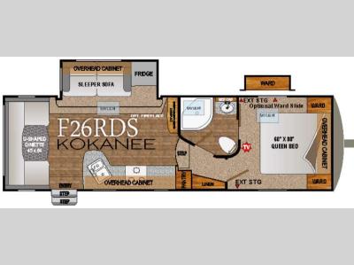 Floorplan - 2015 Outdoors RV Glacier Peak F26RDS