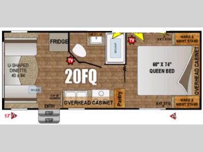 Floorplan - 2015 Outdoors RV Creek Side 20FQ