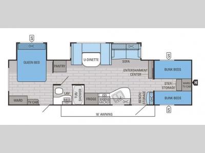 Floorplan - 2016 Jayco Jay Flight 31QBDS
