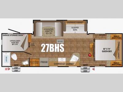 Floorplan - 2016 Outdoors RV Creek Side 27BHS