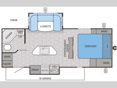 Floorplan - 2016 Jayco White Hawk 24RDB