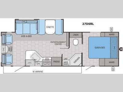Floorplan - 2016 Jayco White Hawk 27DSRL