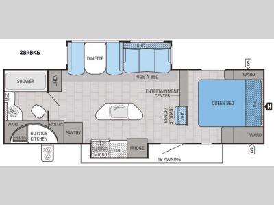 Floorplan - 2016 Jayco White Hawk 28RBKS