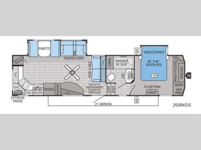 Floorplan - 2016 Jayco Eagle 293RKDS
