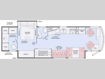 Floorplan - 2016 Itasca Solei 38R