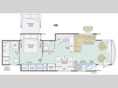 Floorplan - 2016 Itasca Meridian 42E
