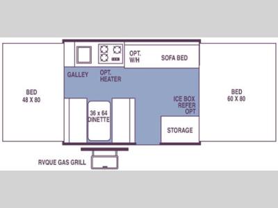 Floorplan - 2007 Forest River RV Rockwood Premier 1907