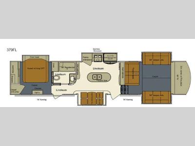 Floorplan - 2016 EverGreen RV Bay Hill 379FL