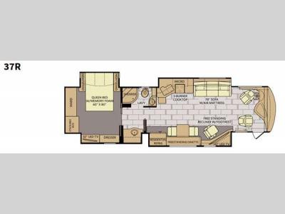 Floorplan - 2016 Fleetwood RV Discovery 37R