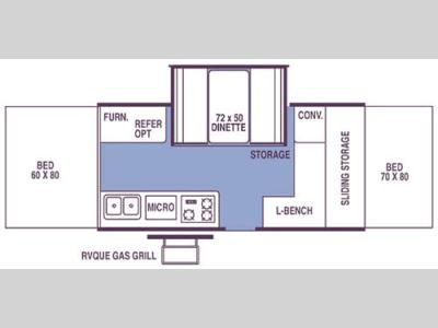 Floorplan - 2007 Forest River RV Rockwood Rhino High Wall HW258G
