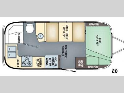 Floorplan - 2016 Airstream RV Flying Cloud 20