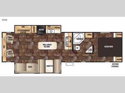 Floorplan - 2016 Forest River RV Cherokee 304R