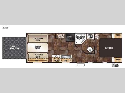 Floorplan - 2016 Forest River RV Cherokee Grey Wolf 22RR