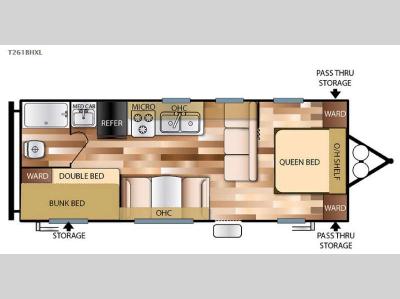 Floorplan - 2016 Forest River RV Salem Cruise Lite 261BHXL